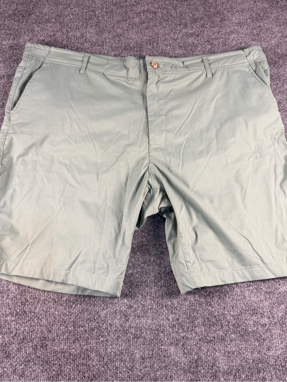 Tailor Vintage Men's Sage Green Flat Front Shorts